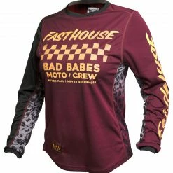 Fasthouse Youth Girl's Grindhouse Golden Script Jersey -Cheap Kids Motorcycle Gear Store fasthouse youth girls grindhouse golden script jersey maroon