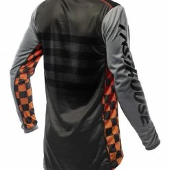 Fasthouse Youth Grindhouse Brute Jersey -Cheap Kids Motorcycle Gear Store fasthouse youth grindhouse brute jersey black white hi viz yellow 3