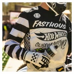 Fasthouse Youth Speed Style Hot Wheels Gloves -Cheap Kids Motorcycle Gear Store fasthouse youth speed style hot wheels gloves white black 3