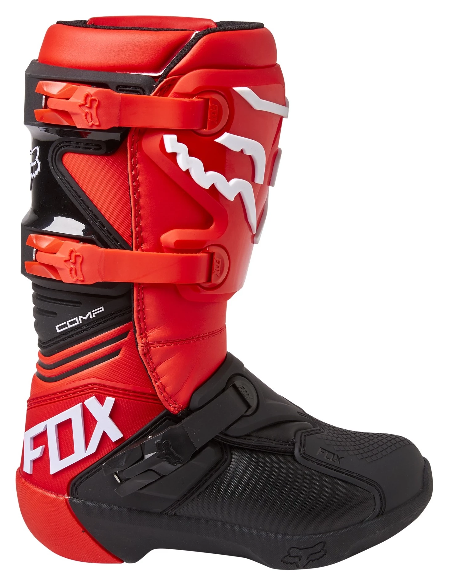 Fox Racing Youth Comp Boots Flo Red / Youth 7 [Open Box] - Image 2