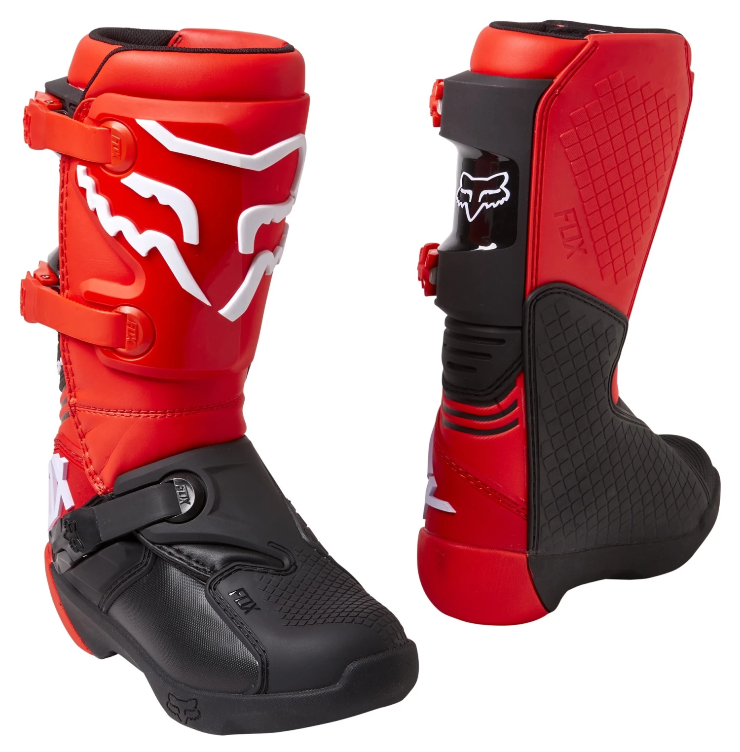 Fox Racing Youth Comp Boots Flo Red / Youth 7 [Open Box]