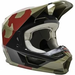 Fox Racing Youth V1 BNKR Helmet -Cheap Kids Motorcycle Gear Store fox racing youth v1 bnkr helmet camo 2