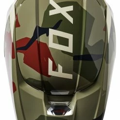 Fox Racing Youth V1 BNKR Helmet -Cheap Kids Motorcycle Gear Store fox racing youth v1 bnkr helmet camo 4