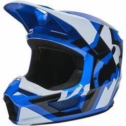 Fox Racing Youth V1 Lux Helmet -Cheap Kids Motorcycle Gear Store fox racing youth v1 lux helmet blue 2