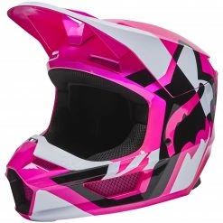 Fox Racing Youth V1 Lux Helmet -Cheap Kids Motorcycle Gear Store fox racing youth v1 lux helmet pink 2
