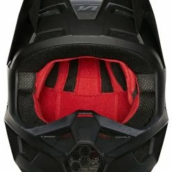Fox Racing Youth V1 Matte Helmet - Solid Matte Black / Youth MD [Open Box] -Cheap Kids Motorcycle Gear Store fox racing youth v1 matte helmet solid matte black youth md open box matte black 2 scaled