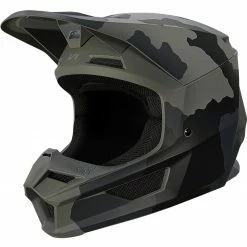 Fox Racing Youth V1 Trev Helmet Black/Grey / Youth LG [Open Box]
