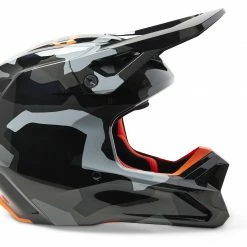Fox Racing Youth V1 BNKR Helmet -Cheap Kids Motorcycle Gear Store fox racing yth v1 bnkr helmet dot ece grey 1