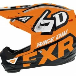 FXR 6D ATR-2 Youth Helmet -Cheap Kids Motorcycle Gear Store fxr6 datr2 youth helmet orange black silver 1