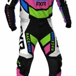 FXR Youth Podium MX Pants -Cheap Kids Motorcycle Gear Store fxr podium mx pants black white pink lime