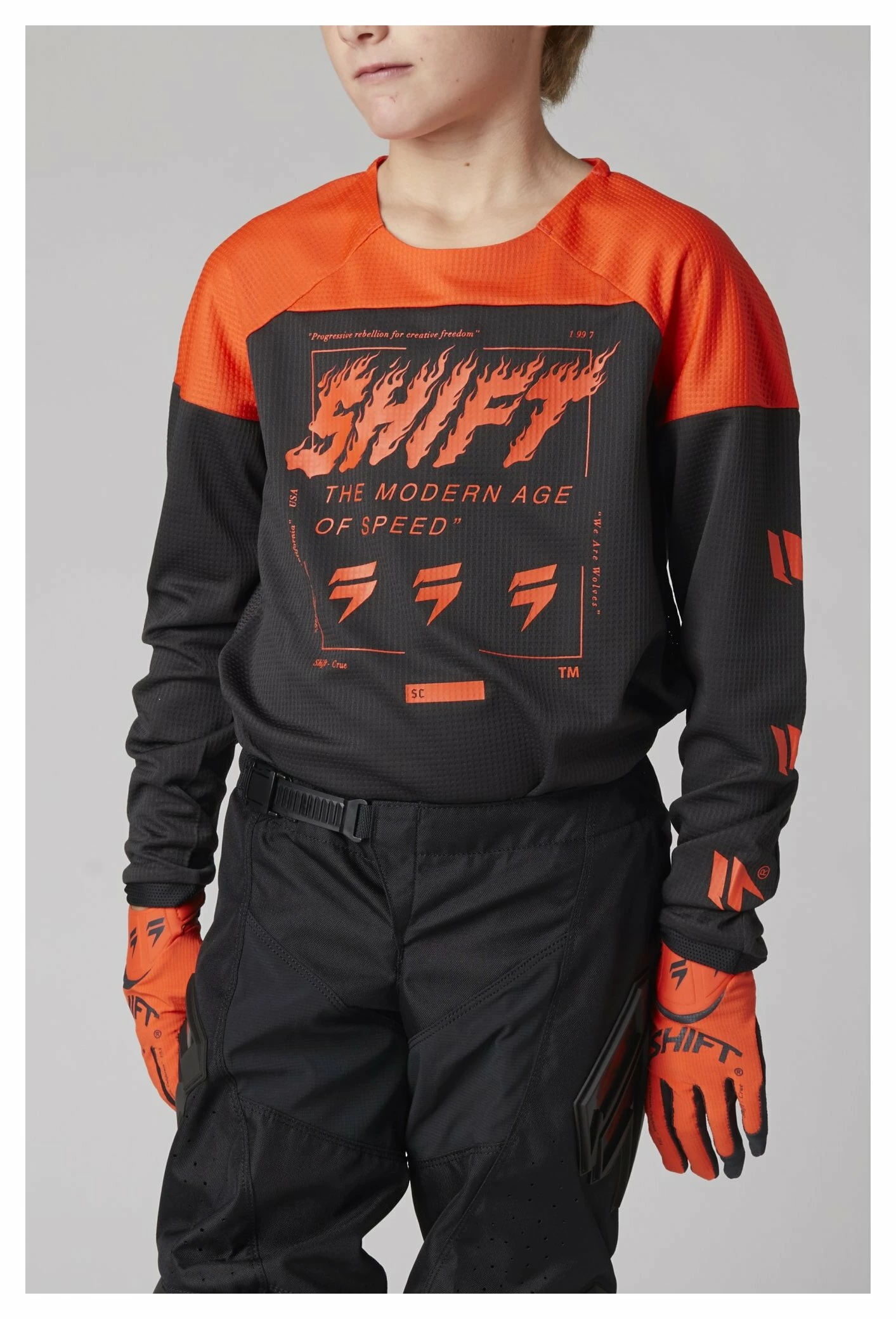 Shift Youth White Label Flame Jersey 3 Shift Youth White Label Flame Jersey - Image 3