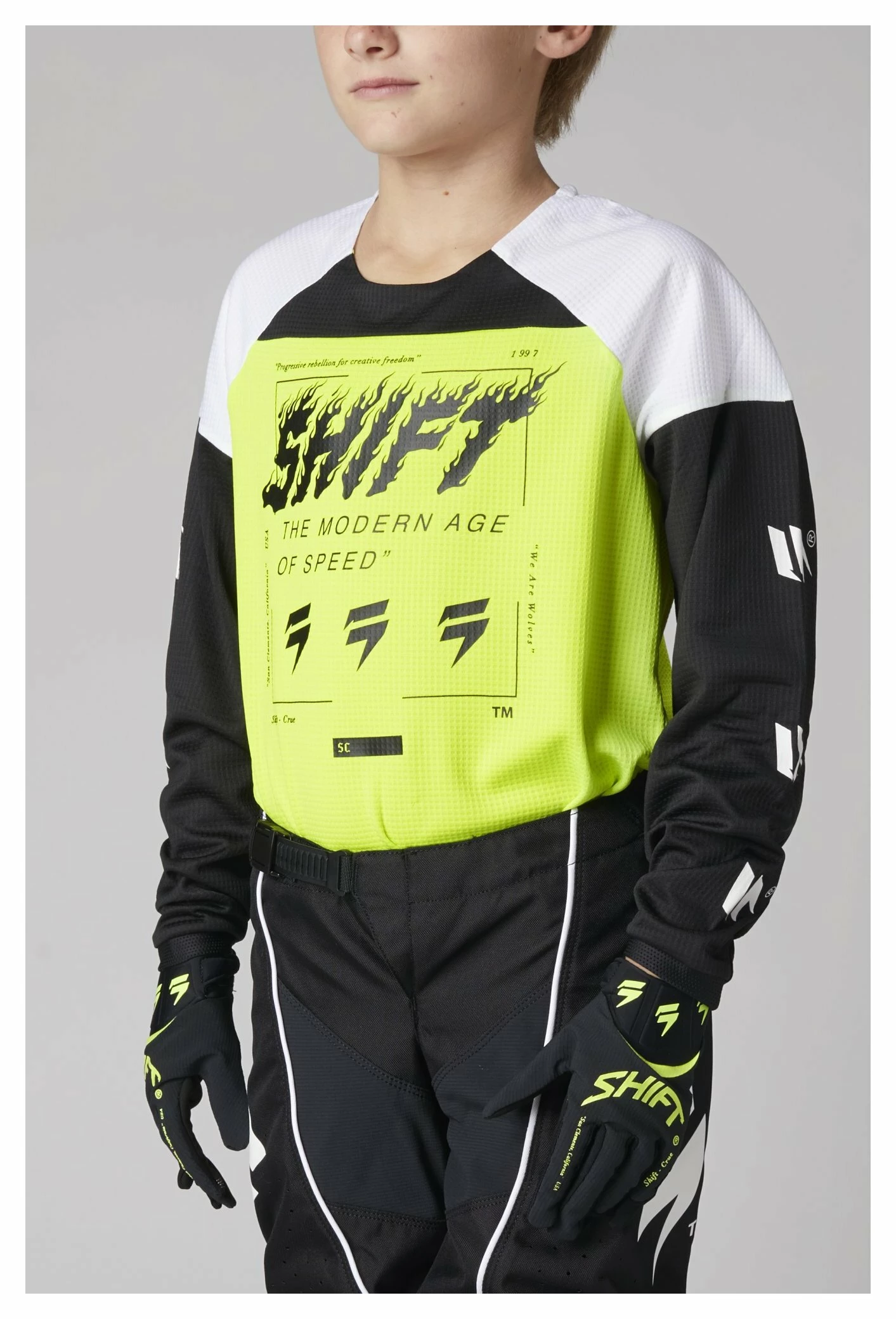 Shift Youth White Label Flame Jersey 1 Shift Youth White Label Flame Jersey