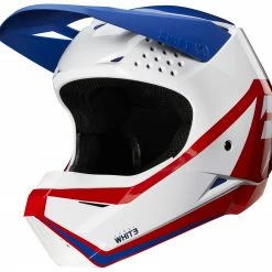 Shift Youth Whit3 Label Helmet -Cheap Kids Motorcycle Gear Store shift youth whit3 label helmet white red blue scaled