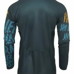 Thor Pulse Counting Sheep Youth Jersey -Cheap Kids Motorcycle Gear Store thor pulse counting sheep youth jersey grey green 3