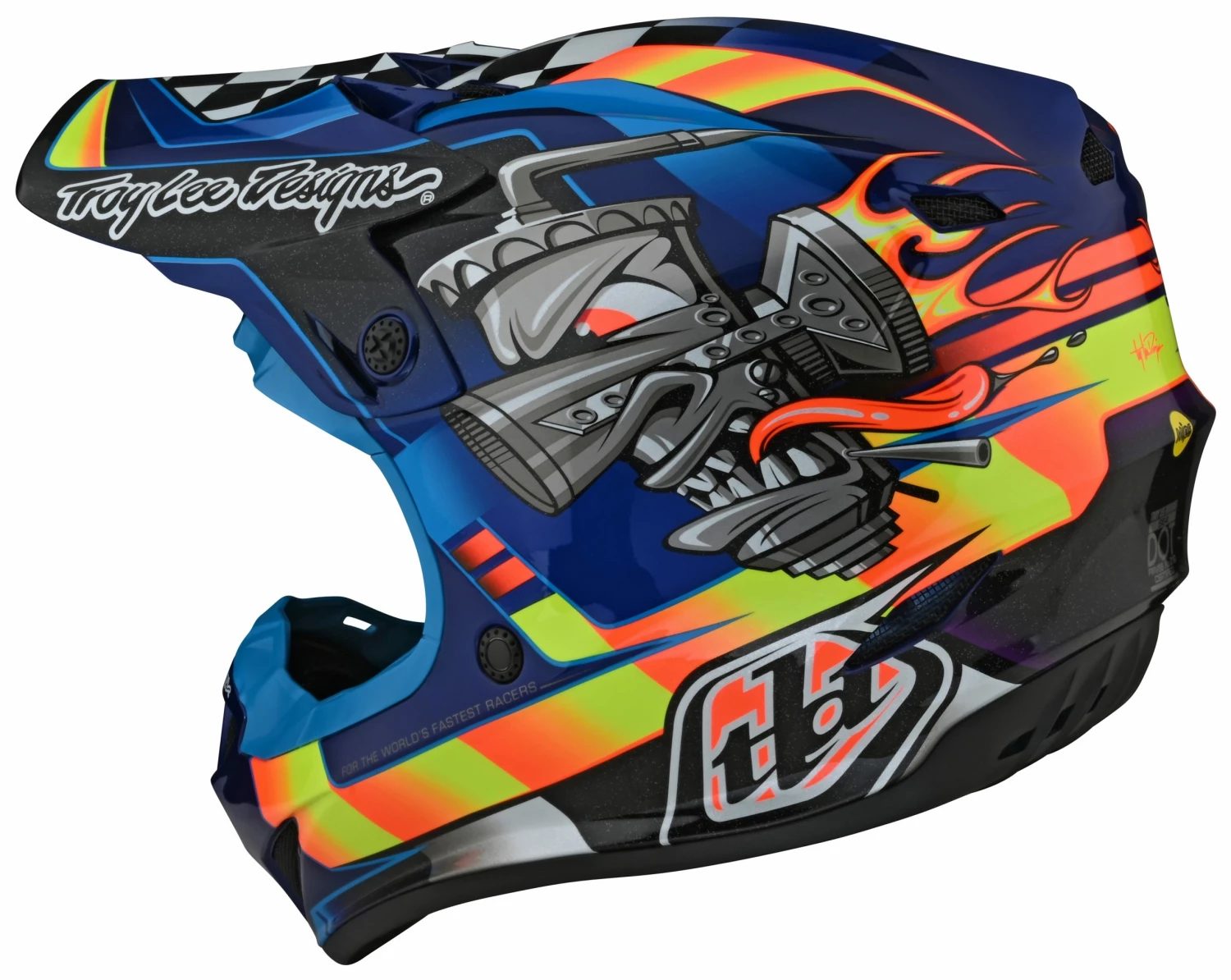 Troy Lee Designs Troy Lee Designs Troy Lee Youth GP Carb Helmet (Youth LG) Blue / Youth LG [Open Box] - Image 3