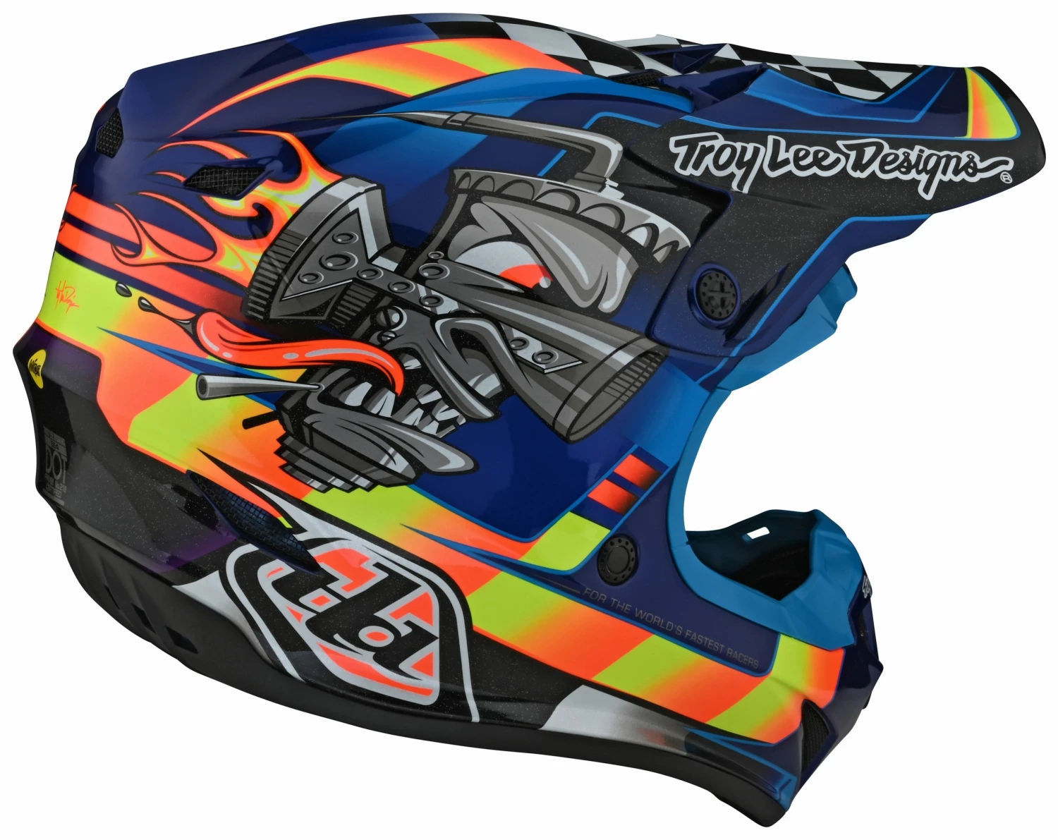 Troy Lee Designs Troy Lee Designs Troy Lee Youth GP Carb Helmet (Youth LG) Blue / Youth LG [Open Box] - Image 5