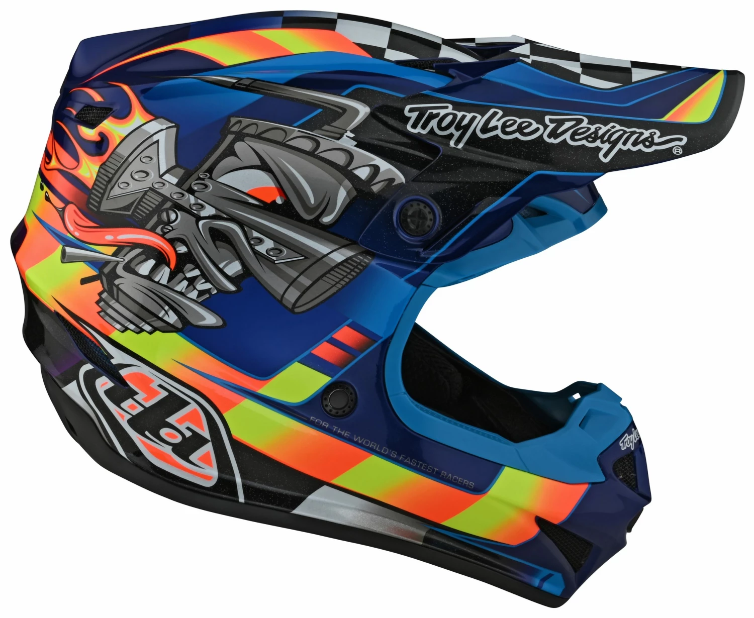 Troy Lee Designs Troy Lee Designs Troy Lee Youth GP Carb Helmet (Youth LG) Blue / Youth LG [Open Box] - Image 6