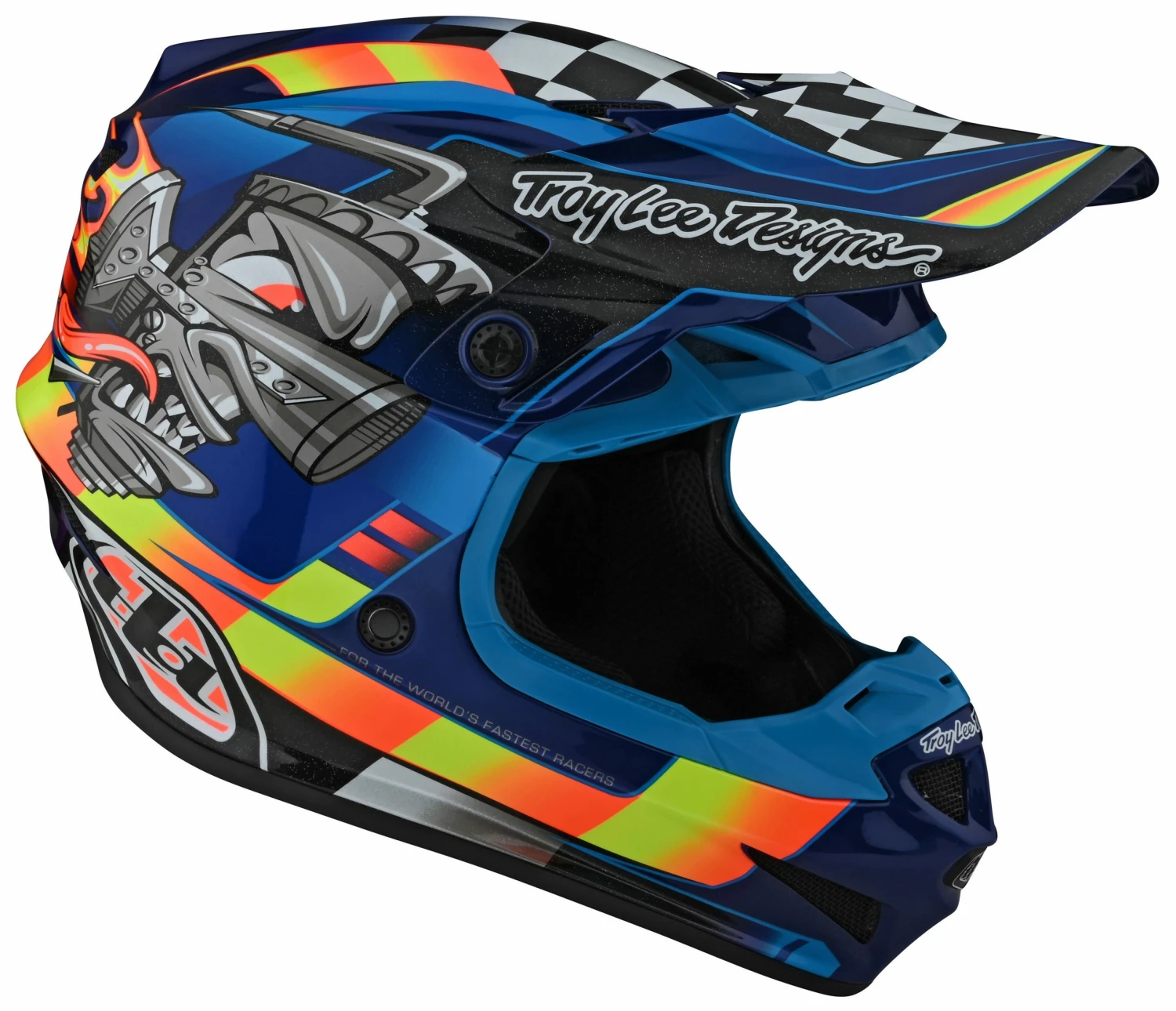 Troy Lee Designs Troy Lee Designs Troy Lee Youth GP Carb Helmet (Youth LG) Blue / Youth LG [Open Box] - Image 7
